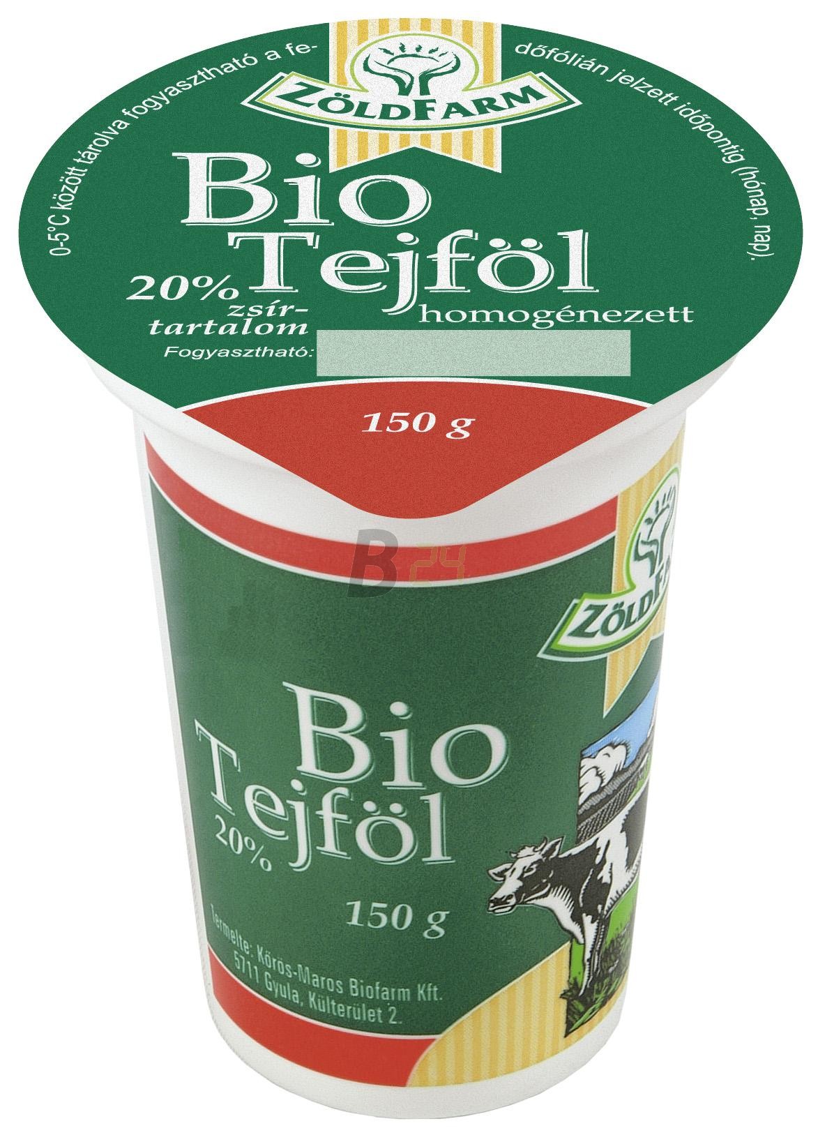 Zöldfarm bio tejföl (150 g) ML016916-40-4