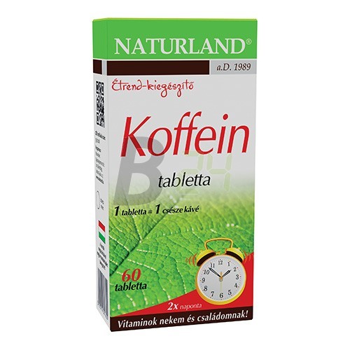 Naturland koffein tabletta 60 db (60 db) ML045521-17-9