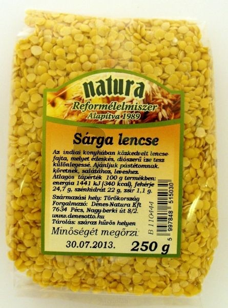 Natura sárga lencse 250 g (250 g) ML065074-35-9