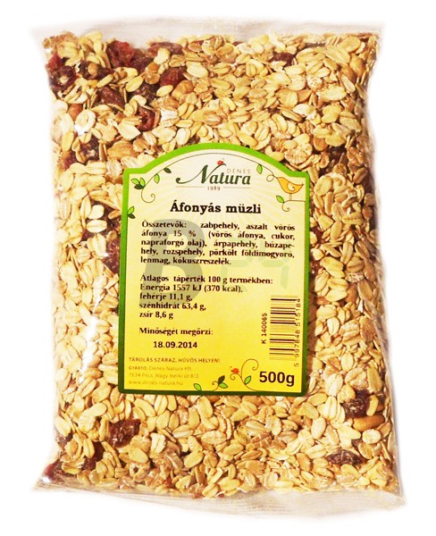 Natura áfonyás müzli (500 g) ML074737-30-4