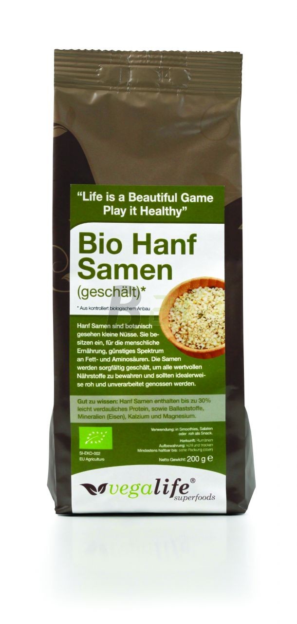 Vegalife bio hántolt kendermag (200 g) ML076611-10-7